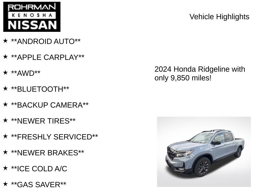 2024 Honda Ridgeline Sport
