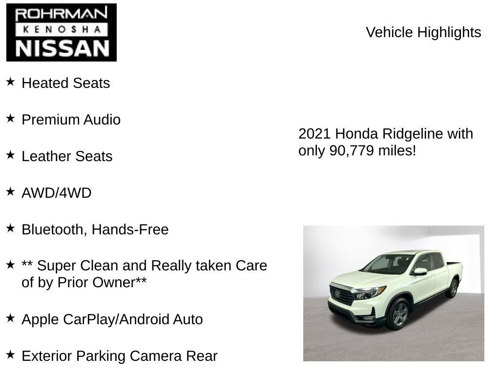 2021 Honda Ridgeline RTL