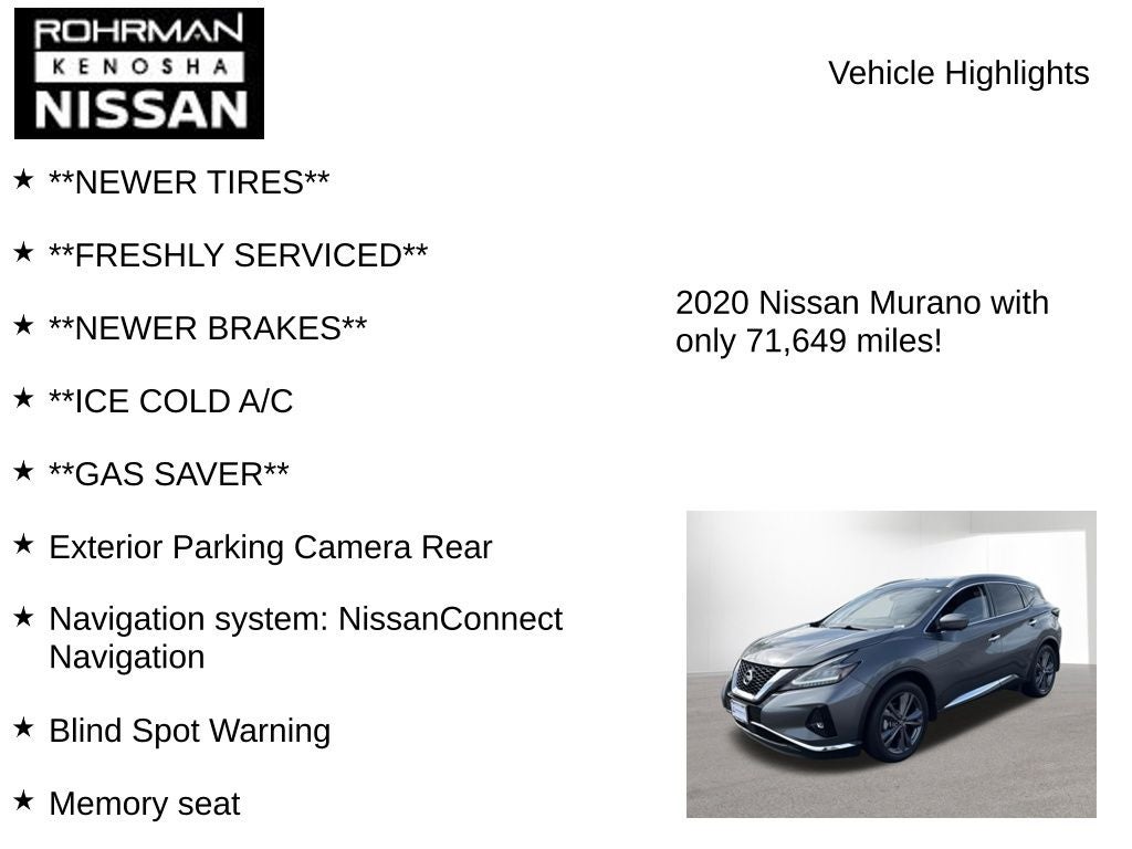 2020 Nissan Murano Platinum