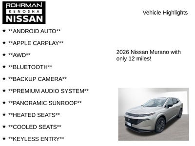 2026 Nissan Murano SL Comfort Package