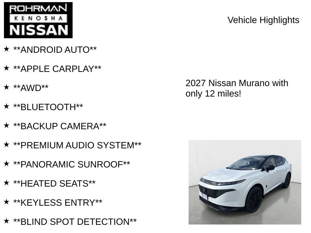 2027 Nissan Murano Dark Armor