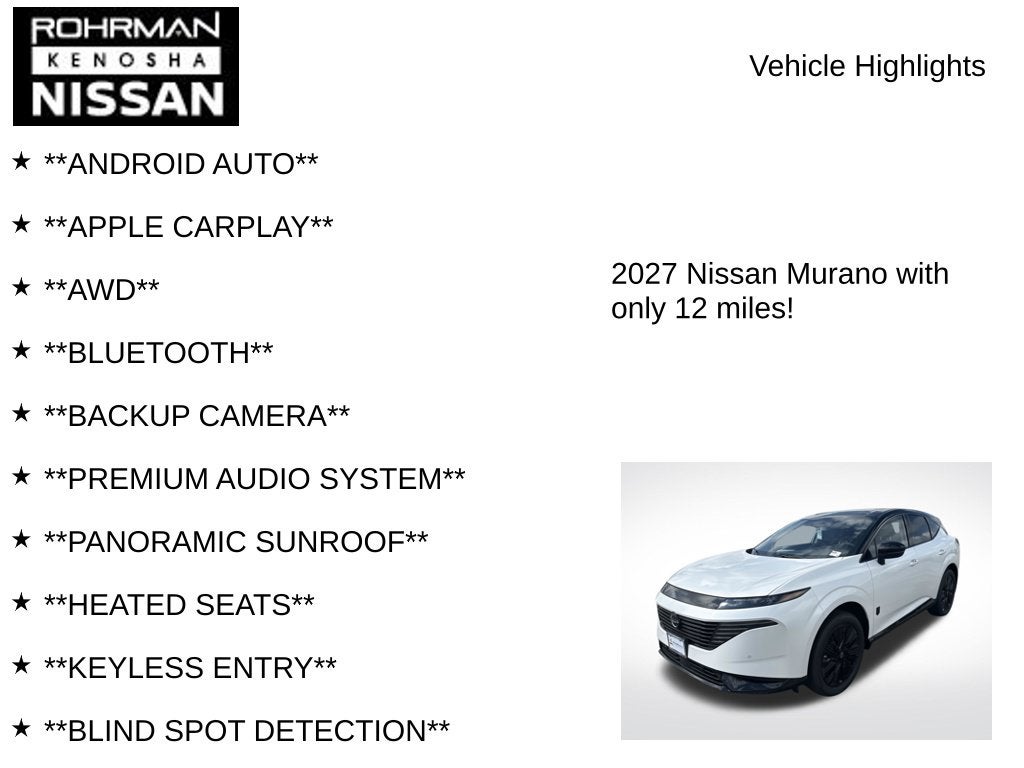 2027 Nissan Murano Dark Armor