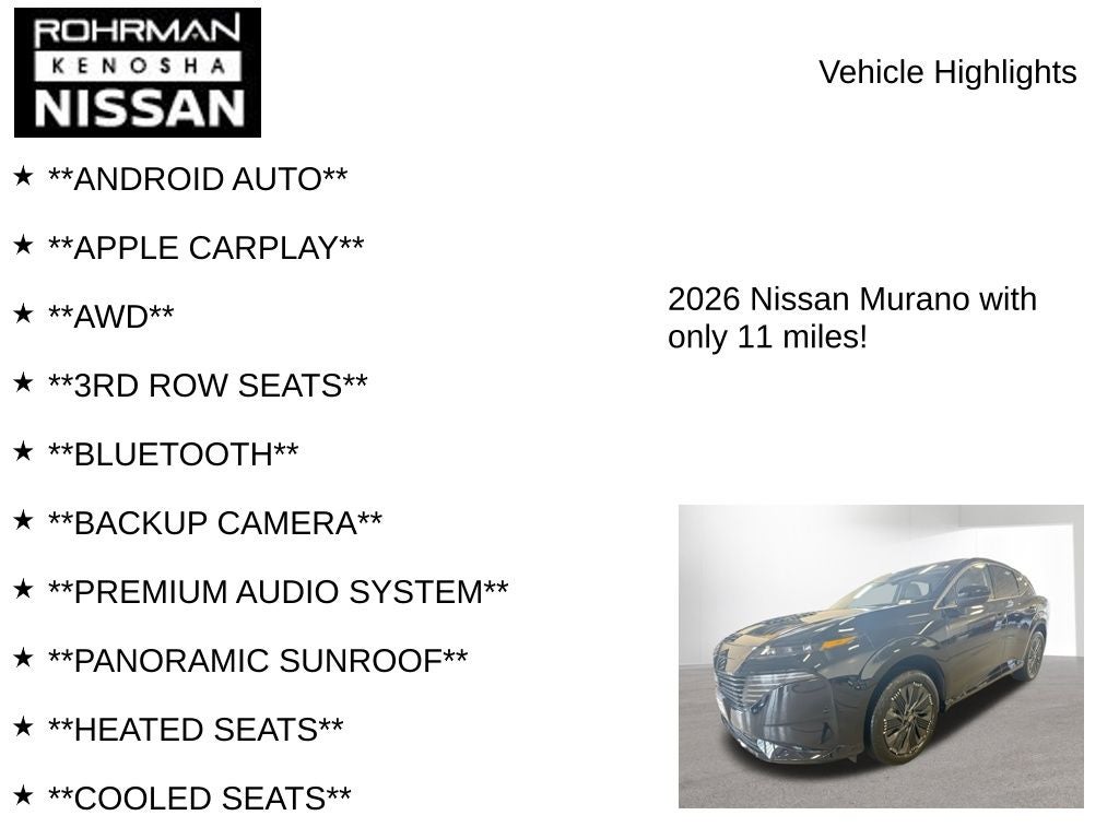2026 Nissan Murano Platinum