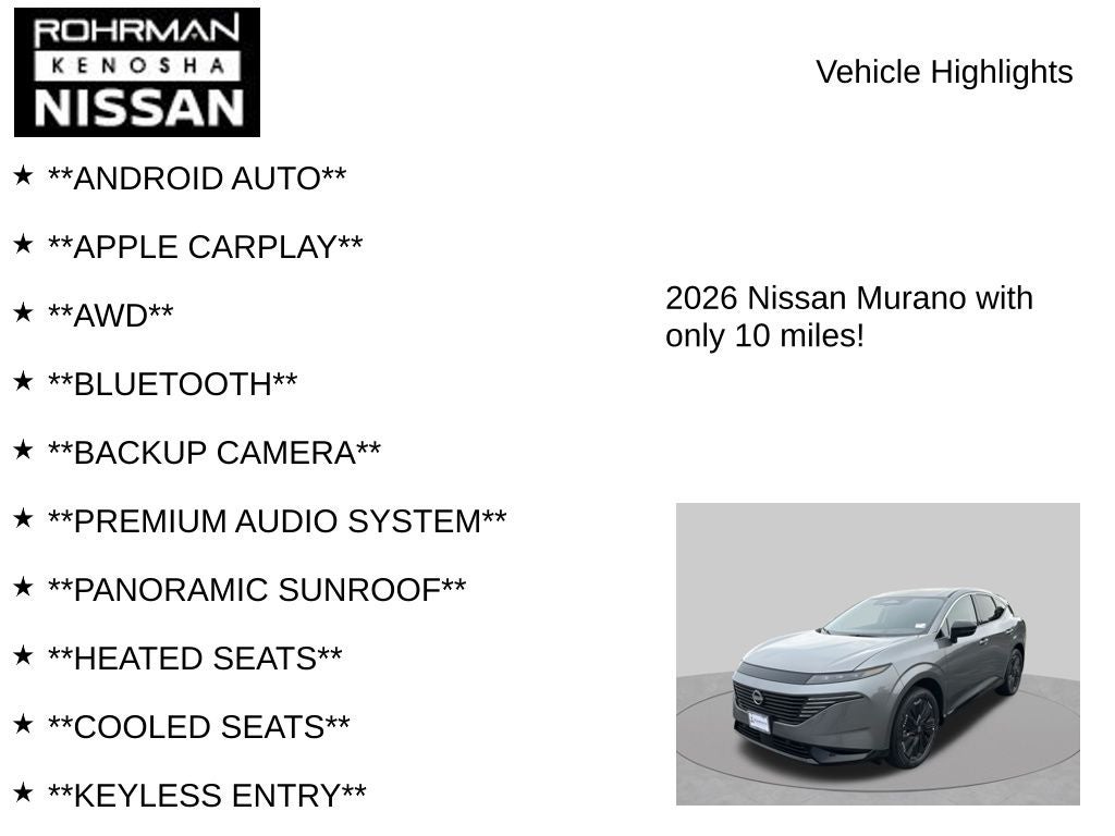 2026 Nissan Murano Platinum