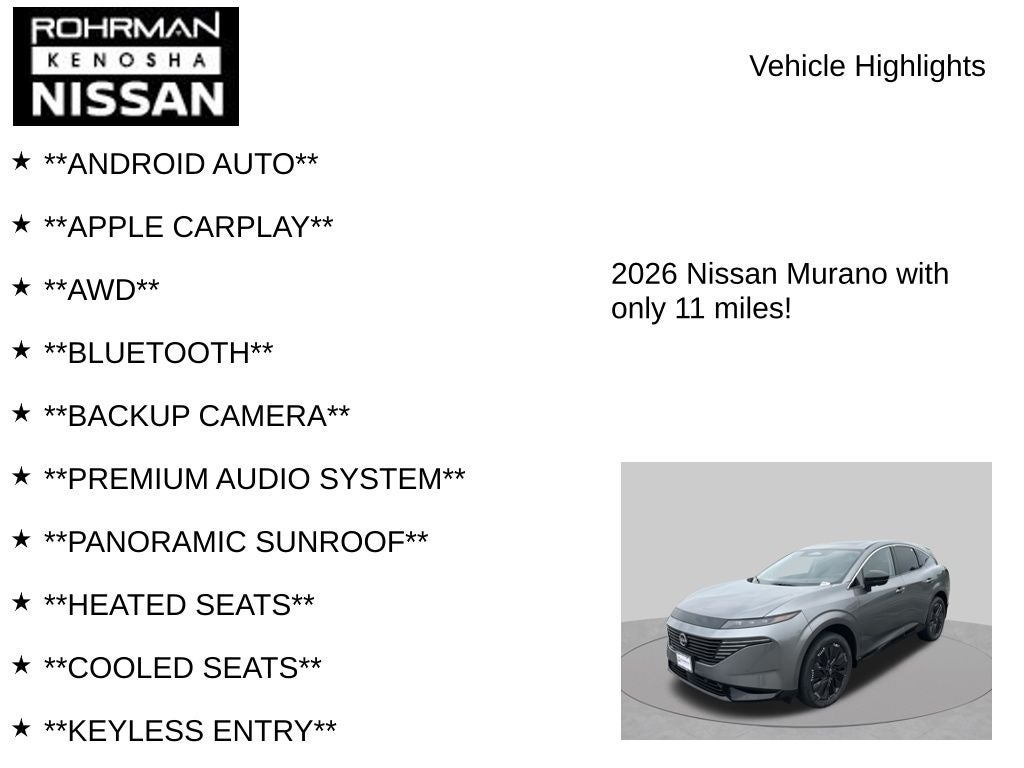 2026 Nissan Murano Platinum