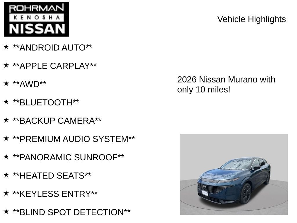 2026 Nissan Murano Platinum