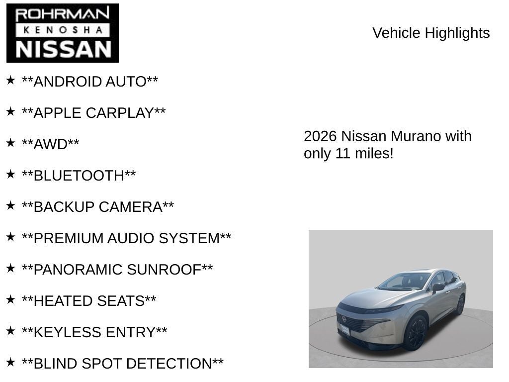 2026 Nissan Murano Platinum