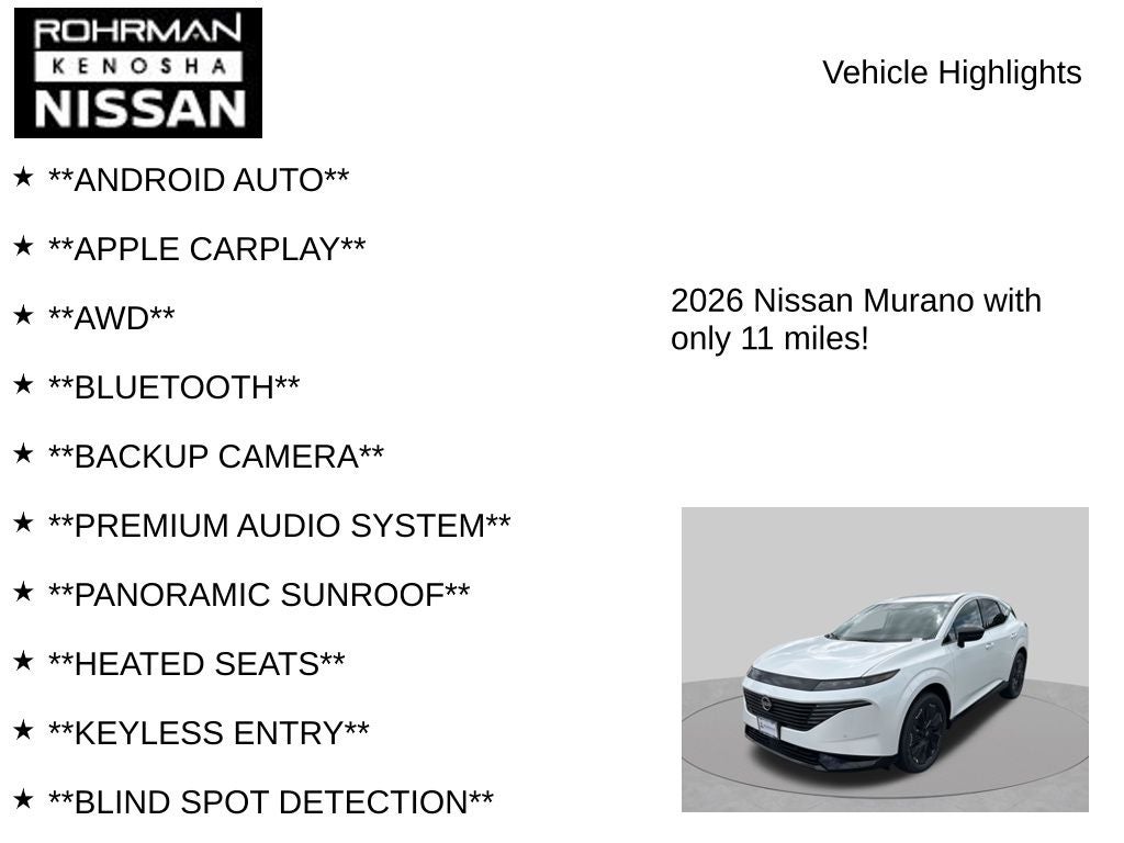 2026 Nissan Murano Platinum