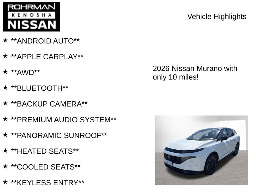 2026 Nissan Murano Platinum
