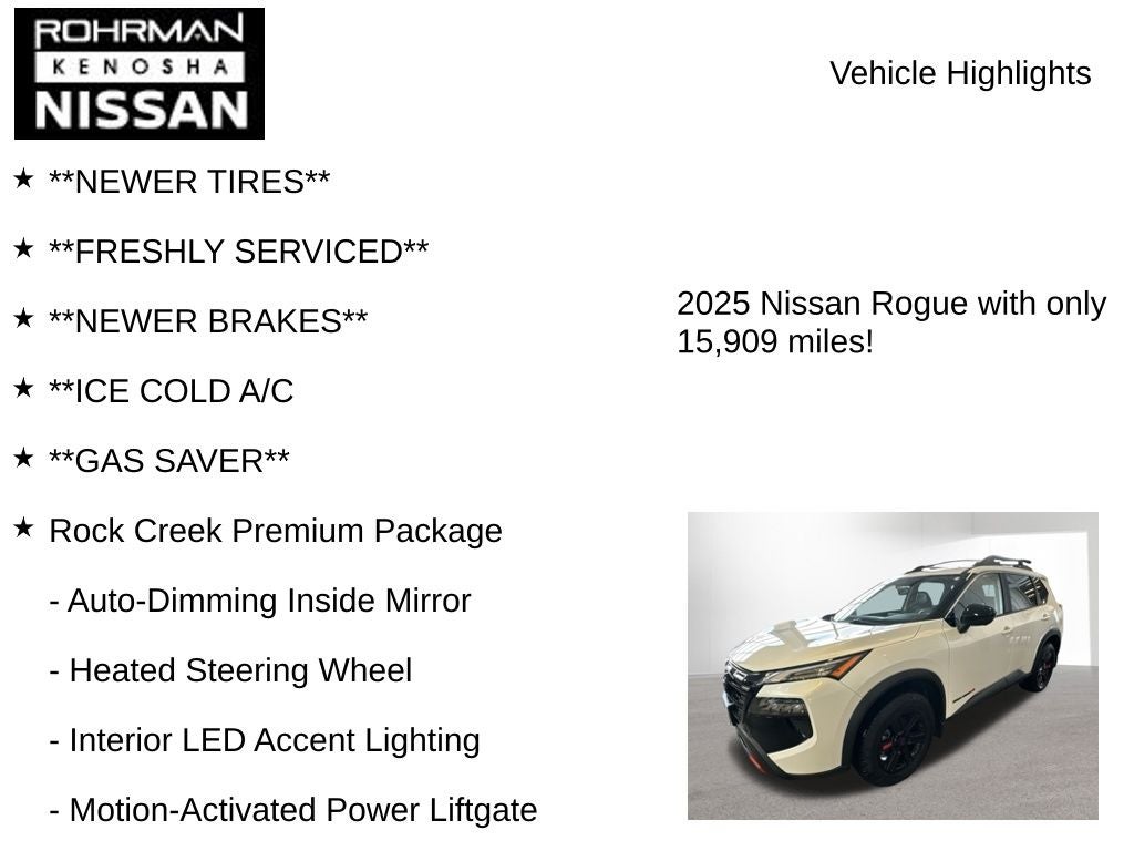 2025 Nissan Rogue Rock Creek