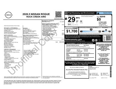 2026 Nissan Rogue Rock Creek Premium Package