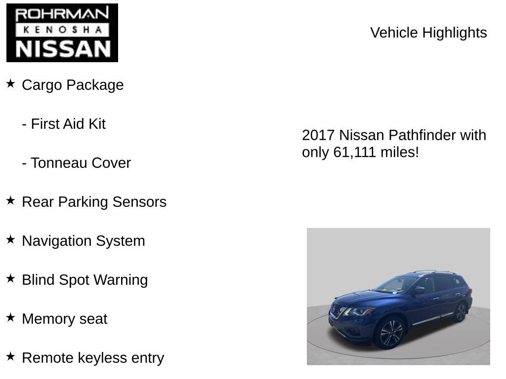 2017 Nissan Pathfinder Platinum