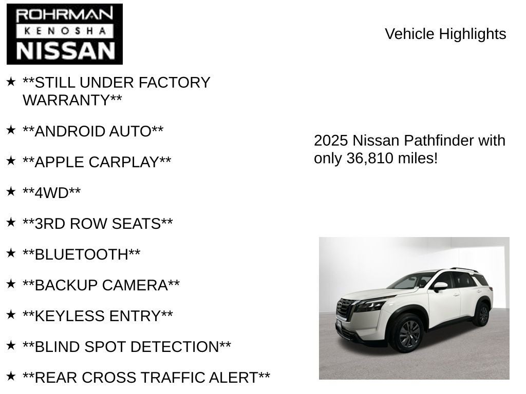 2025 Nissan Pathfinder SV