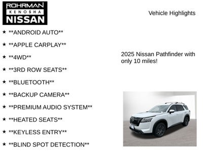 2025 Nissan Pathfinder SV Black Appearance Package