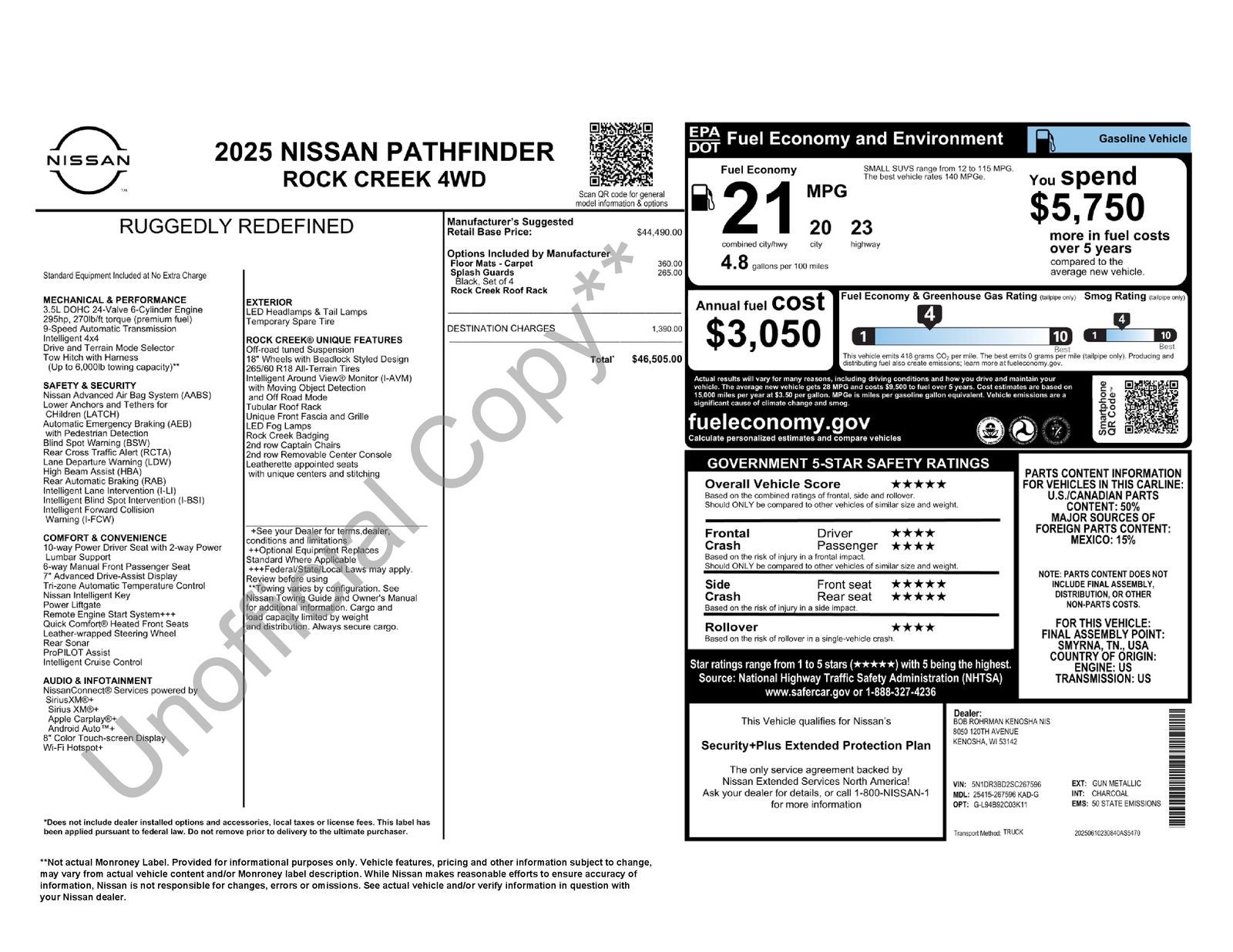2025 Nissan Pathfinder Rock Creek