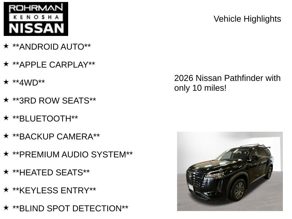 2026 Nissan Pathfinder SV