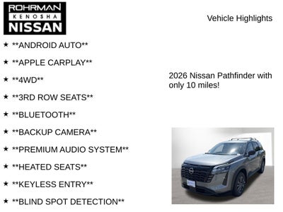 2026 Nissan Pathfinder SV