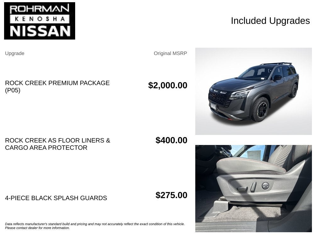 2026 Nissan Pathfinder Rock Creek Premium Package