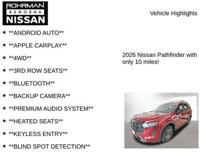 2026 Nissan Pathfinder SV