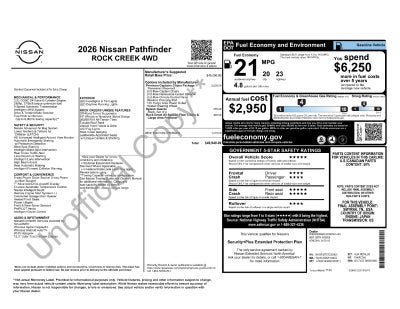 2026 Nissan Pathfinder Rock Creek Premium Package