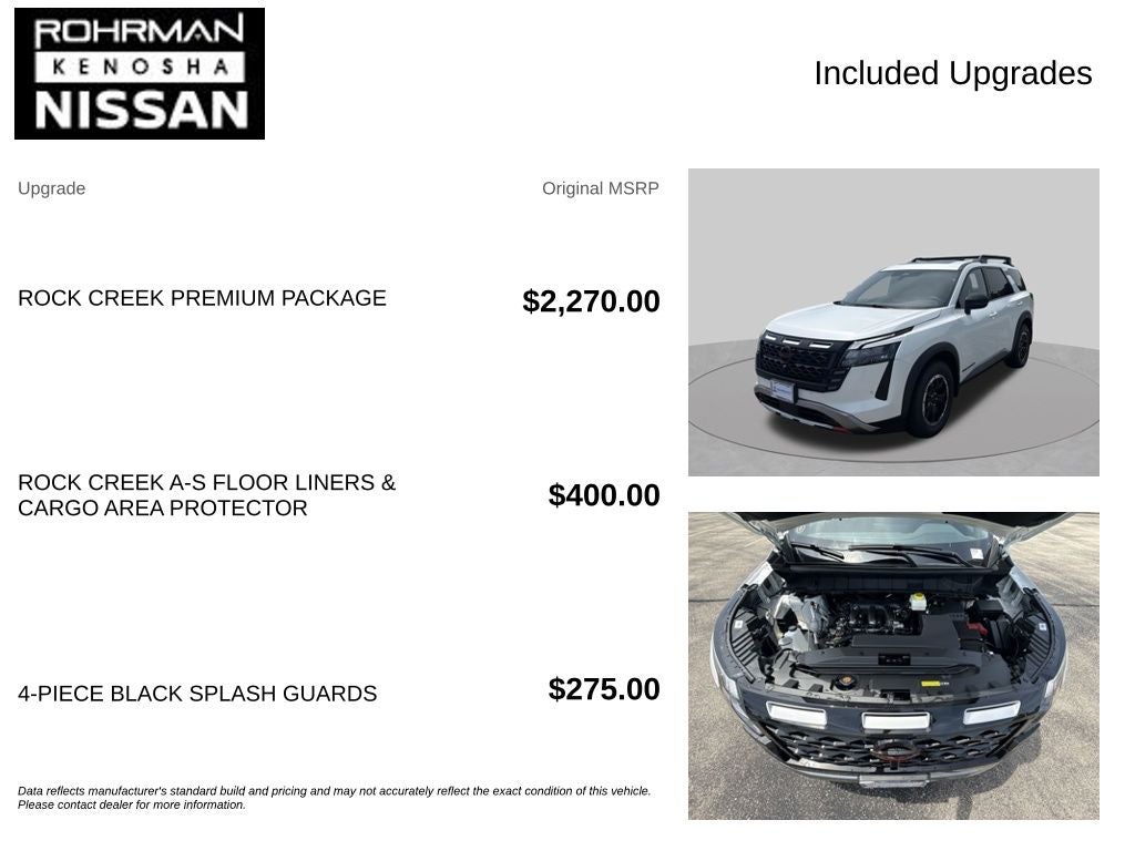2026 Nissan Pathfinder Rock Creek Premium Package