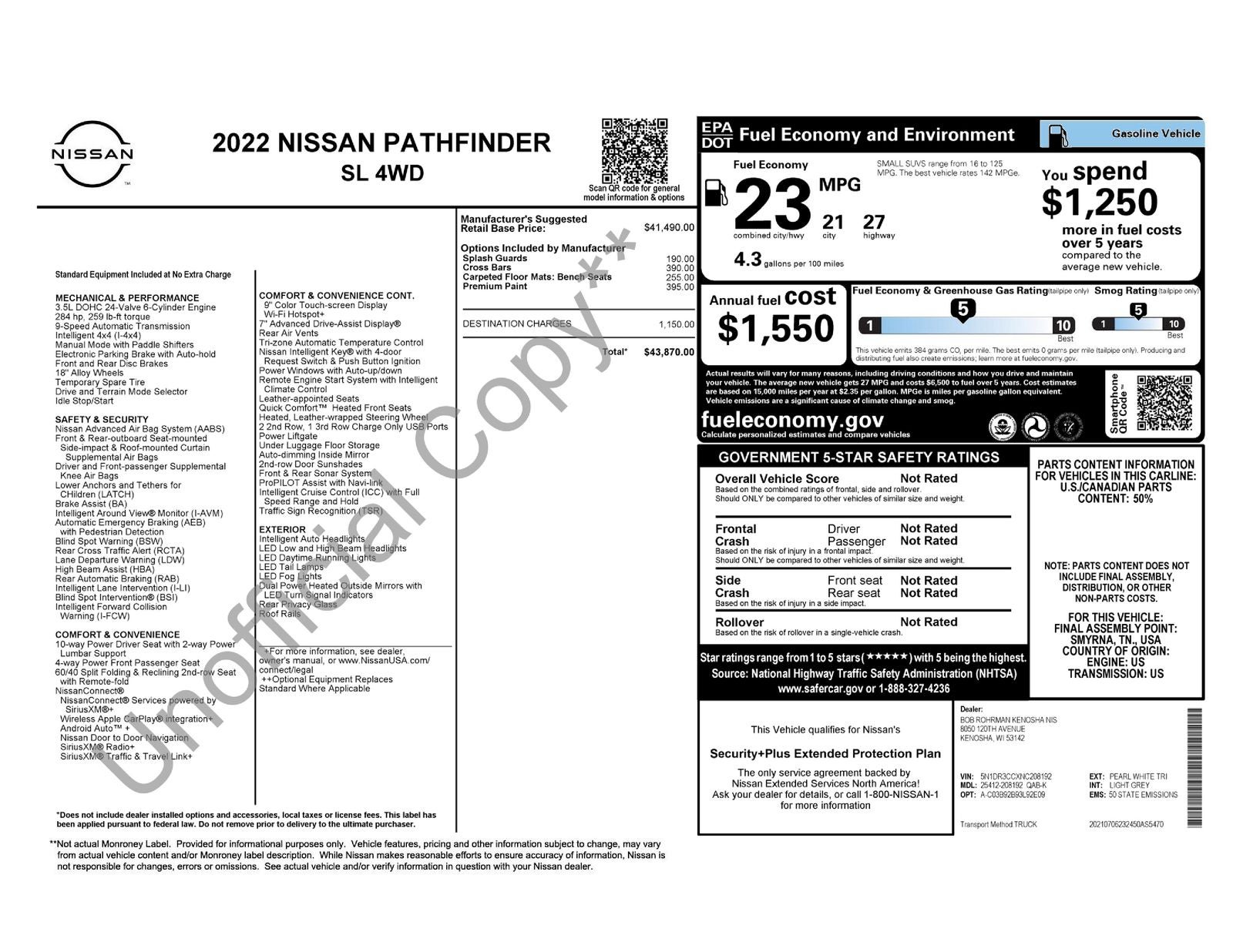 2022 Nissan Pathfinder SL 4WD