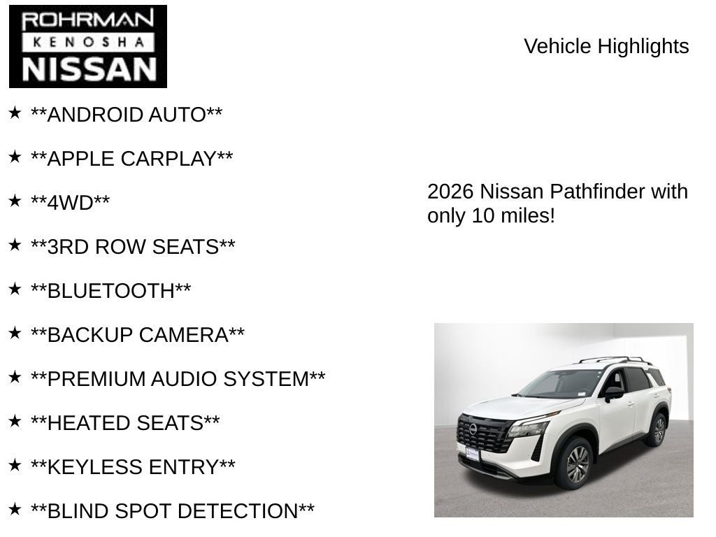 2026 Nissan Pathfinder SL