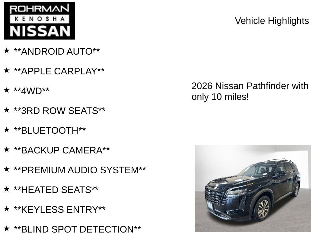 2026 Nissan Pathfinder SL