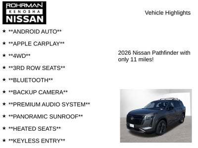 2026 Nissan Pathfinder SL Premium Package