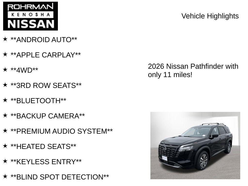 2026 Nissan Pathfinder SL