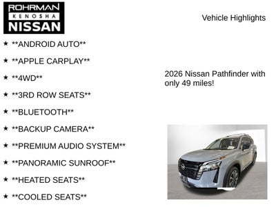 2026 Nissan Pathfinder Platinum