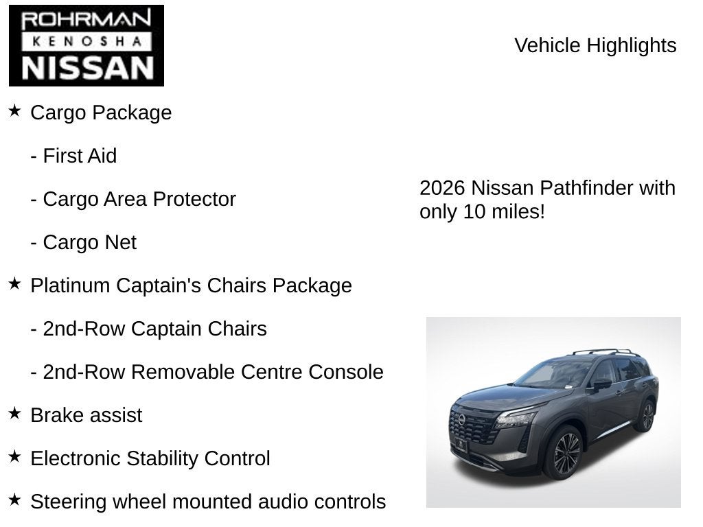 2026 Nissan Pathfinder Platinum