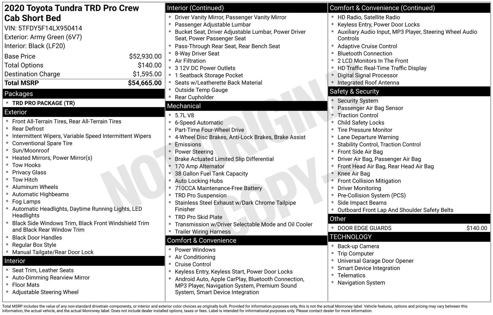 2020 Toyota Tundra TRD Pro