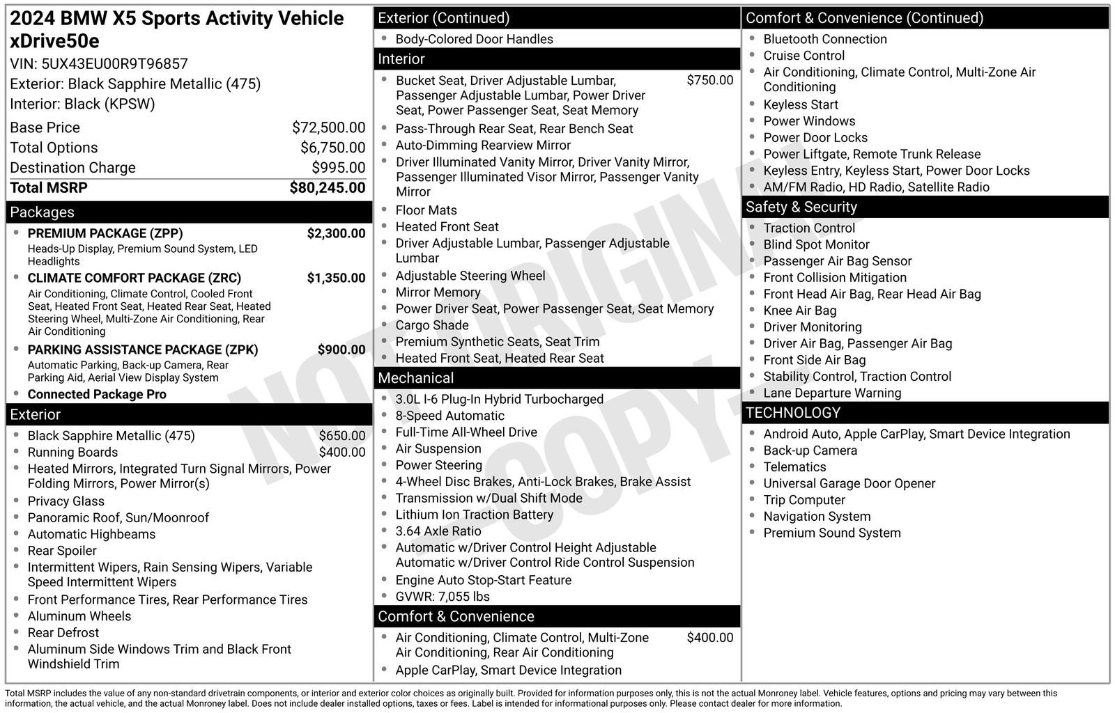 2024 BMW X5 xDrive50e