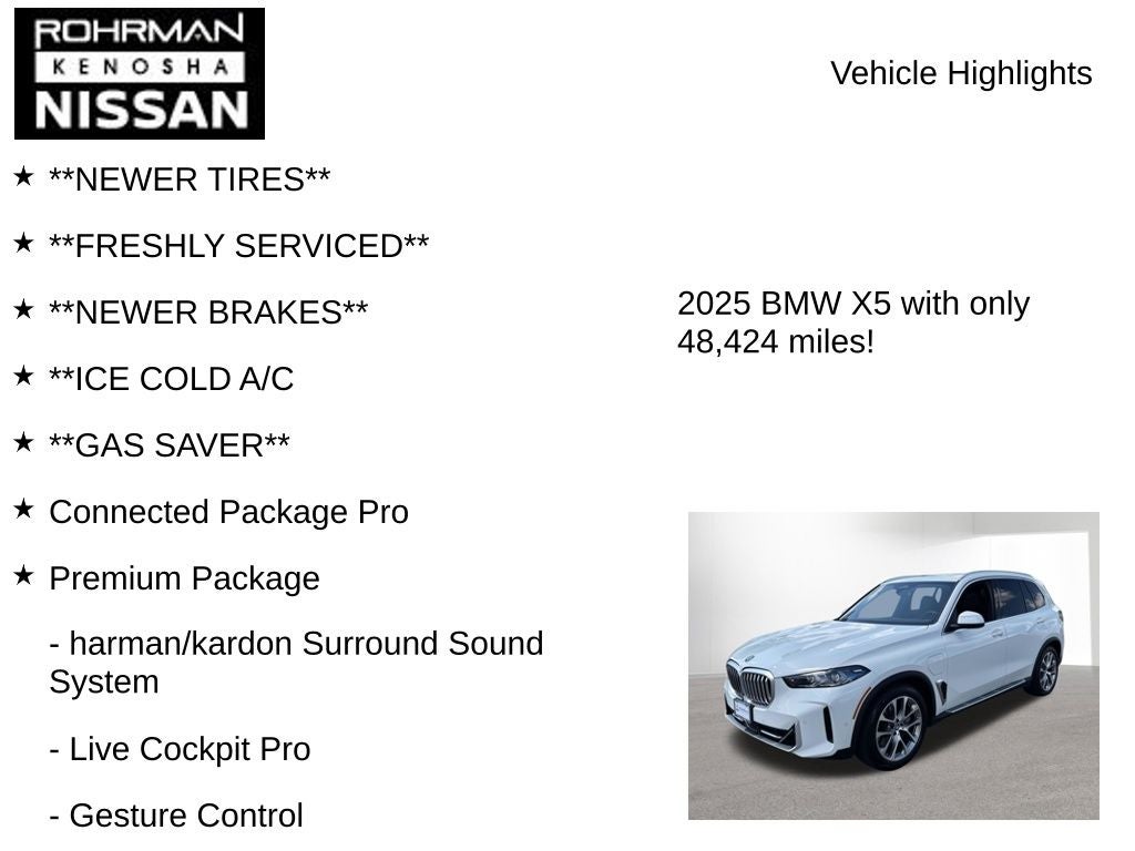 2025 BMW X5 xDrive50e