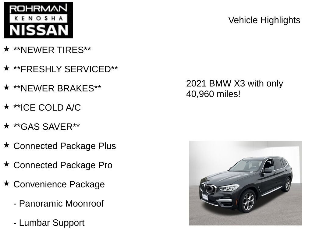 2021 BMW X3 xDrive30i