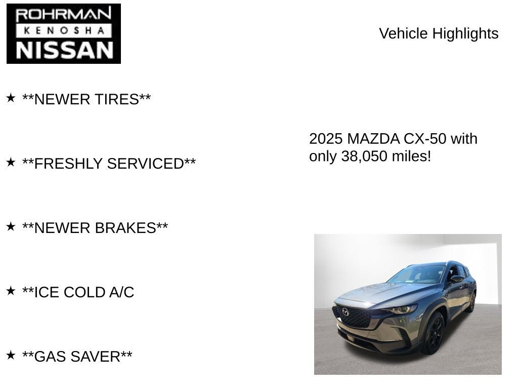 2025 Mazda Mazda CX-50 2.5 S Select Package