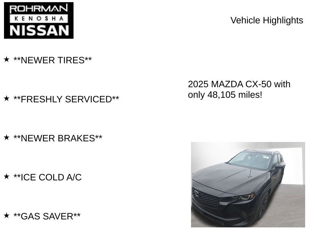 2025 Mazda Mazda CX-50 2.5 S Preferred Package