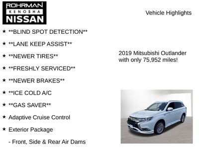 2019 Mitsubishi Outlander PHEV SEL