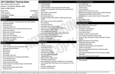 2012 Mazda Mazda3 i Touring