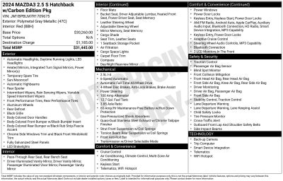 2024 Mazda Mazda3 2.5 S Carbon Edition