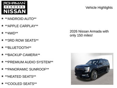 2026 Nissan Armada Platinum Reserve
