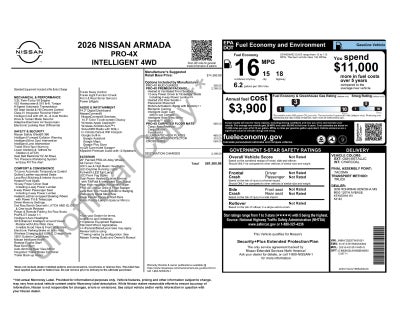2026 Nissan Armada PRO-4X Premium Package