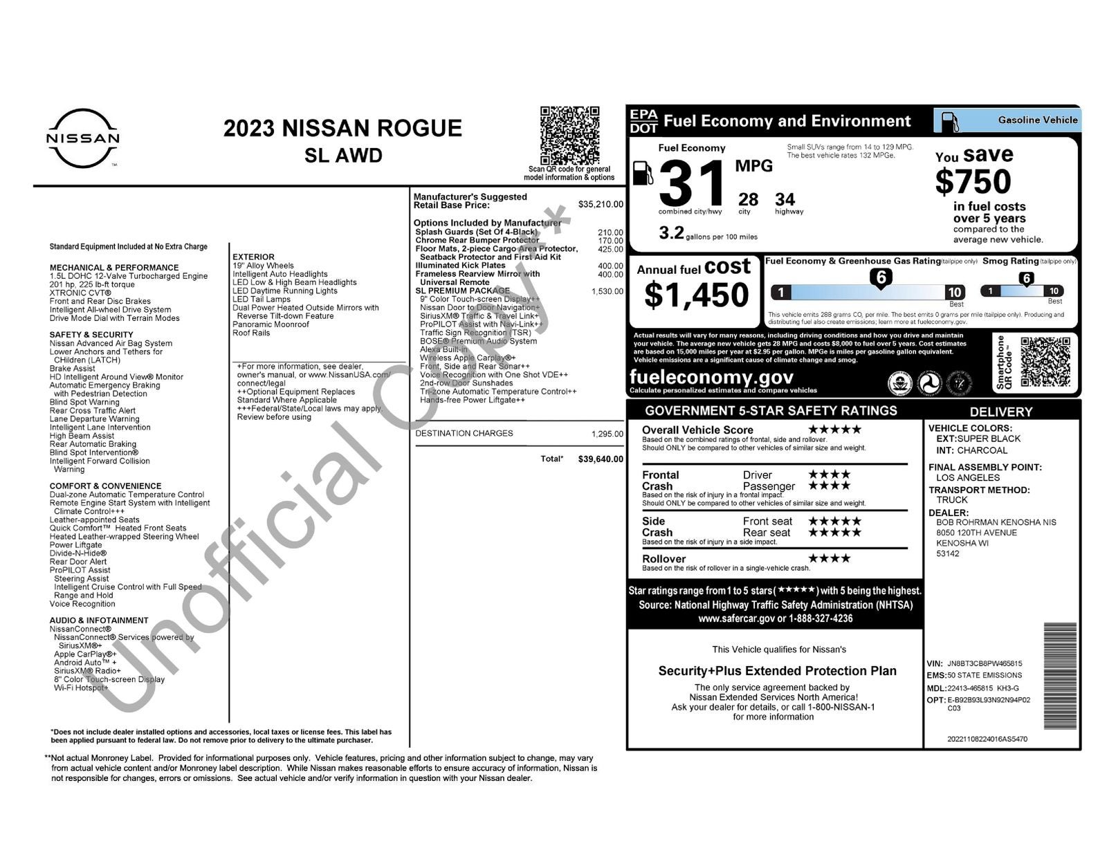 2023 Nissan Rogue SL Premium Package