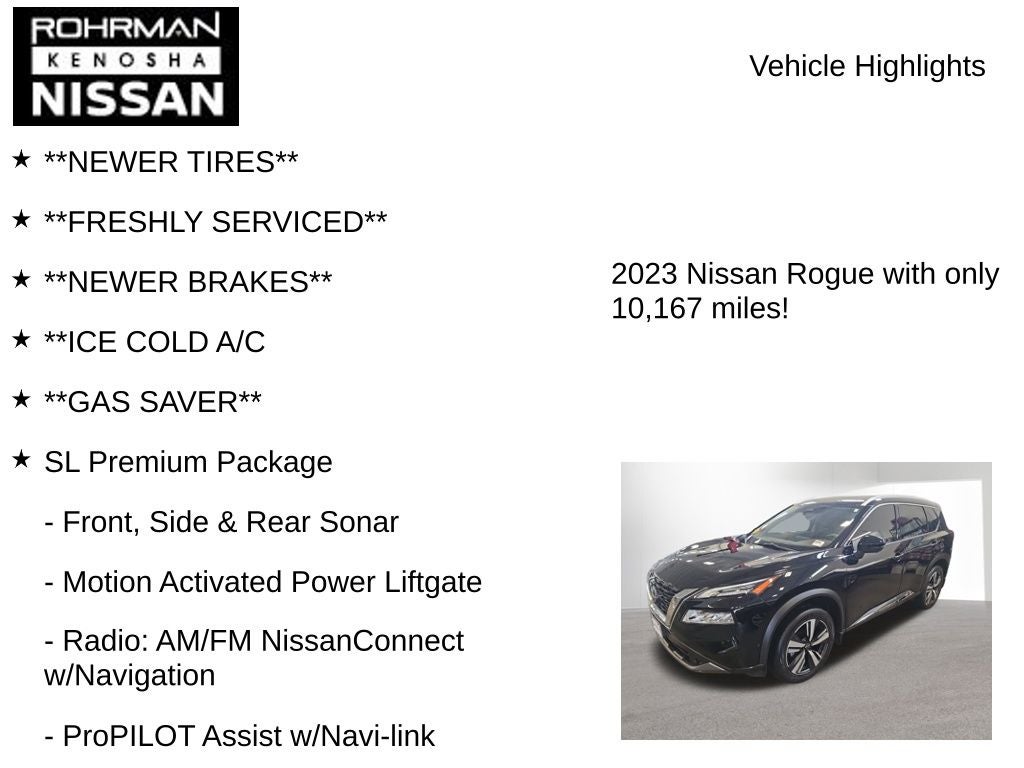 2023 Nissan Rogue SL Premium Package