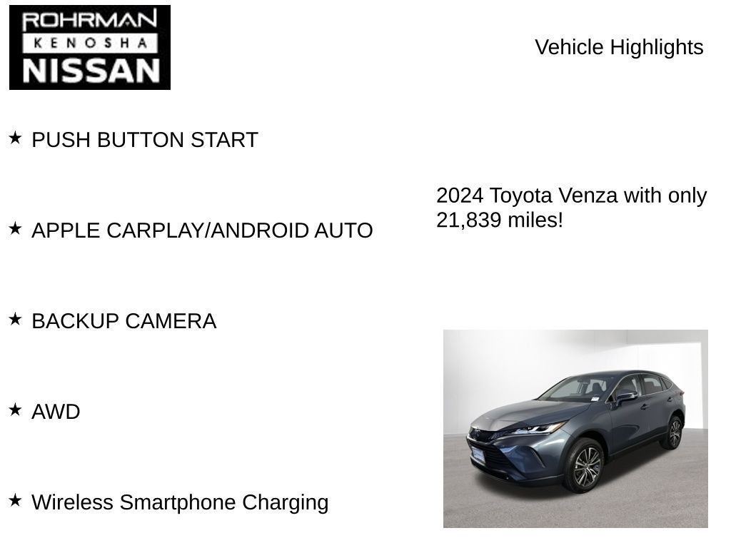 2024 Toyota Venza LE