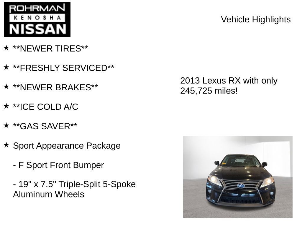 2013 Lexus RX 450h