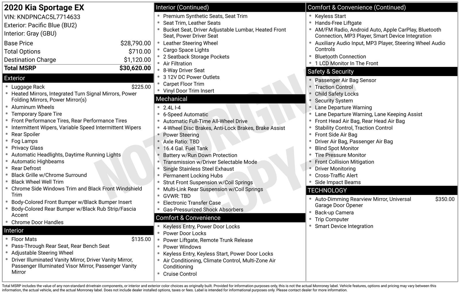 2020 Kia Sportage EX