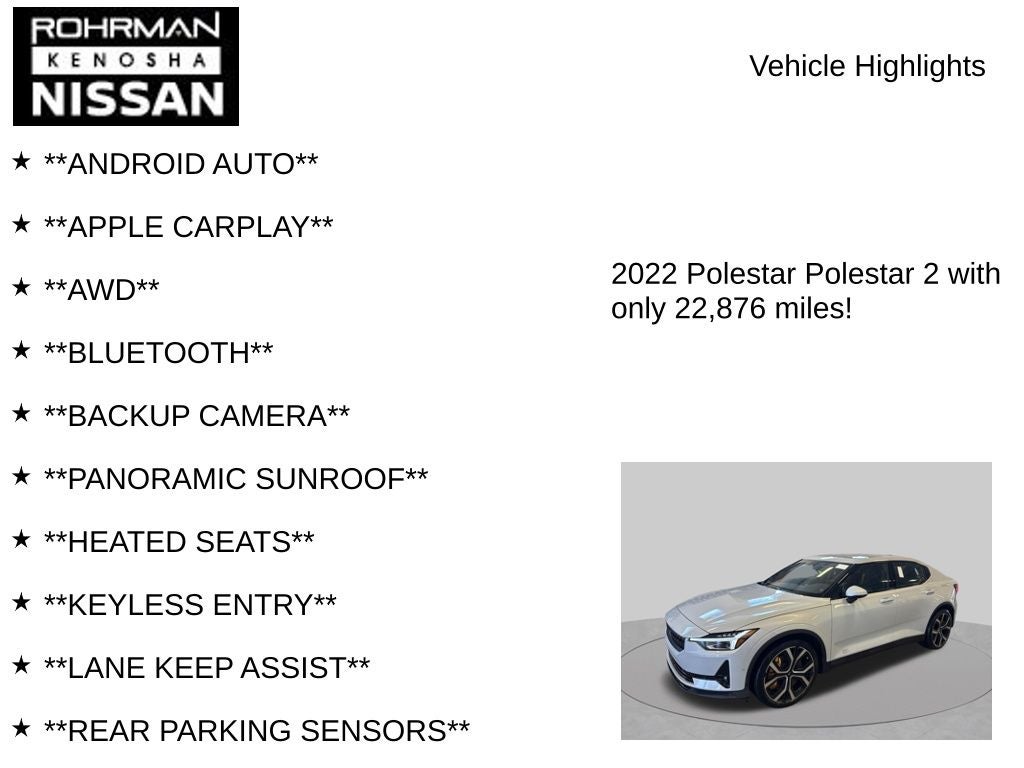 2022 Polestar 2 Long Range Dual Motor