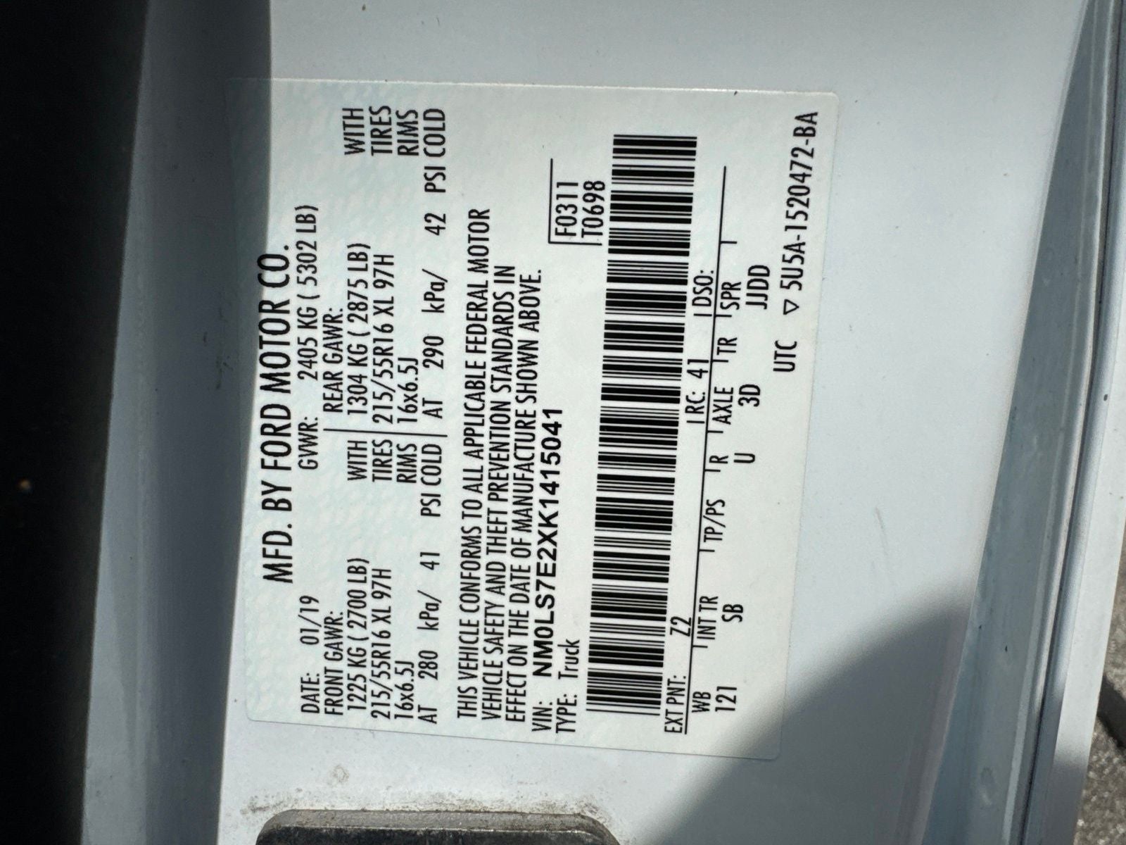 2019 Ford Transit Connect XL